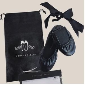 Rescue Flats Wedding- Size Medium 8-9 Black NWT
